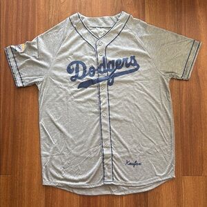 Los Angeles Dodgers Koufax 32 Gray Baseball Jersey Size XL